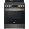 LG - 6.3 CF Electric Single Oven Slide-In Range, Air Fry, ThinQ, Self Clean - LSEL6333D