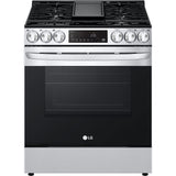 LG - 5.8 CF Gas Single Oven Slide-In Range, Air Fry, Fan Convection, ThinQ - LSGL5833F LG - 5.8 CF Gas Single Oven Slide-In Range, Air Fry, Fan Convection, ThinQ - LSGL5833F