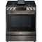 LG - 6.3 CF Gas Single Oven Slide-In Range, Instaview, Air Fry, ProBake,ThinQ - LSGL6335D