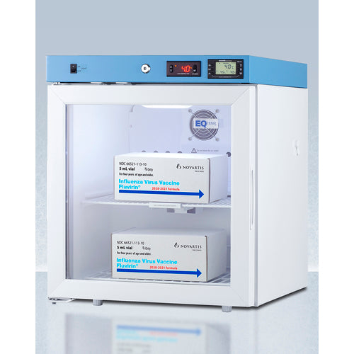 EQTemp - 19" Wide Compact Medical Refrigerator, Certified to NSF/ANSI 456 Vaccine Storage Standard