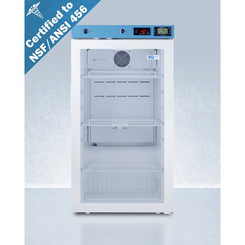 EQTemp - 19" Wide Medical Refrigerator, Certified to NSF/ANSI 456 Vaccine Storage Standard EQTemp - 19" Wide Medical Refrigerator, Certified to NSF/ANSI 456 Vaccine Storage Standard