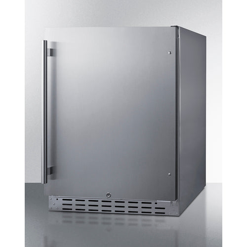 Summit - Built-in undercounter ADA compliant outdoor all-refrigerator in stainless steel - AL55OSCSS