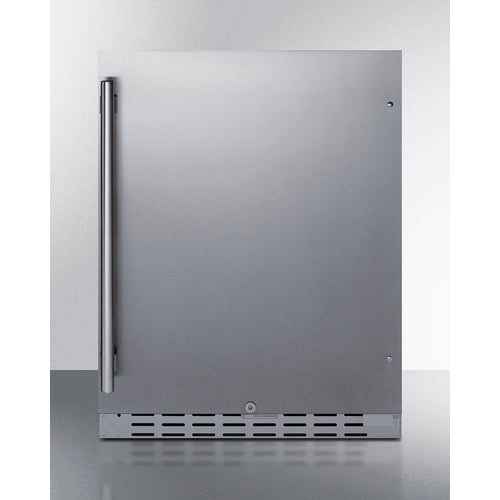 Summit - Built-in undercounter ADA compliant outdoor all-refrigerator in stainless steel - AL55OSCSS