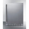 Summit - Built-in undercounter ADA compliant outdoor all-refrigerator in stainless steel - AL55OSCSS