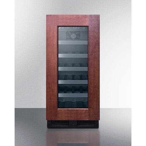 Summit - 15" wide ADA compliant wine cellar for built-in or freestanding use, with digital controls, front lock, and LED lighting - ALWC15PNR