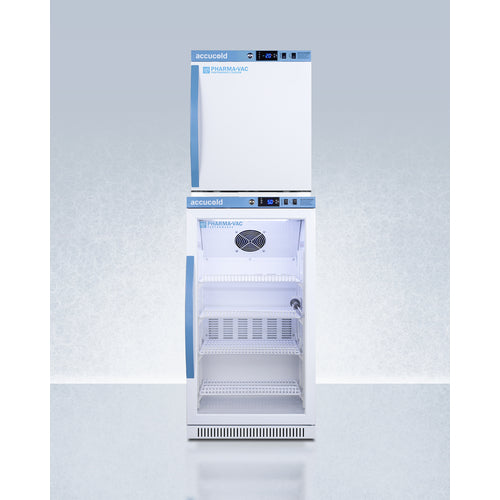 Summit - Performance Series Pharma-Vac stacked vaccine refrigerator/freezer combination - ARG31PVBIADA-AFZ1PVSTACK