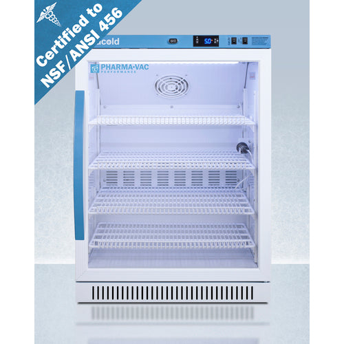 Accucold - 6 Cu.Ft. ADA Height Vaccine Refrigerator, Certified to NSF/ANSI 456 Vaccine Storage Standard Accucold - 6 Cu.Ft. ADA Height Vaccine Refrigerator, Certified to NSF/ANSI 456 Vaccine Storage Standard