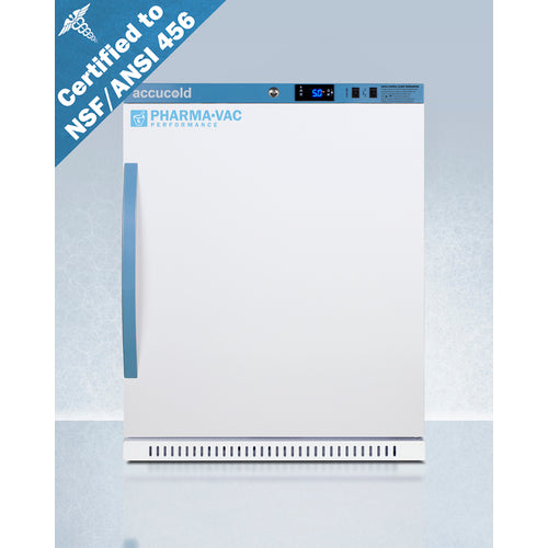 Accucold - 6 Cu.Ft. ADA Height Vaccine Refrigerator, Certified to NSF/ANSI 456 Vaccine Storage Standard Accucold - 6 Cu.Ft. ADA Height Vaccine Refrigerator, Certified to NSF/ANSI 456 Vaccine Storage Standard