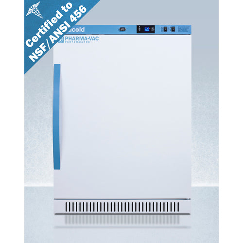 Accucold - 6 Cu.Ft. ADA Height Vaccine Refrigerator, Certified to NSF/ANSI 456 Vaccine Storage Standard Accucold - 6 Cu.Ft. ADA Height Vaccine Refrigerator, Certified to NSF/ANSI 456 Vaccine Storage Standard