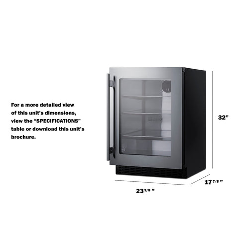 Summit - 24" Wide Built-In Beverage Center, ADA Compliant Summit - 24" Wide Built-In Beverage Center, ADA Compliant