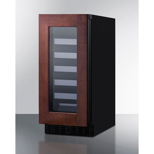 Summit - 18" deep 15" wide undercounter ADA height wine cellar with panel-ready glass door - ASDW1522PNR