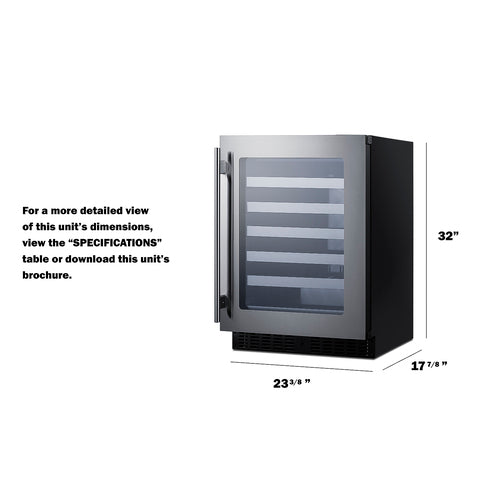 Summit - 24" Wide Built-In Wine Cellar, ADA Compliant Summit - 24" Wide Built-In Wine Cellar, ADA Compliant