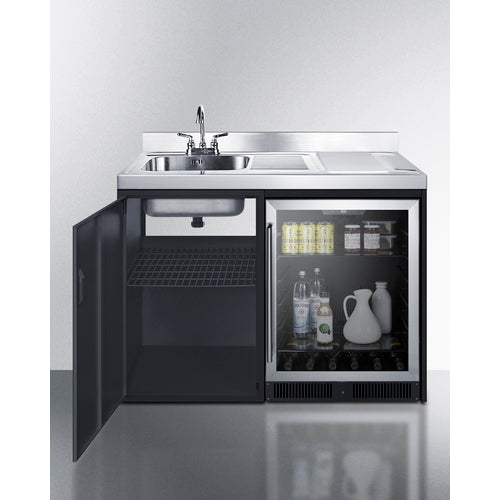 Summit - 48" wide kitchenette with beverage center (no cooking) - CK48NCSINKL Summit - 48" wide kitchenette with beverage center (no cooking) - CK48NCSINKL