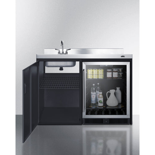 Summit - 48" wide kitchenette with beverage center (no cooking) - CK48NCSINKL Summit - 48" wide kitchenette with beverage center (no cooking) - CK48NCSINKL