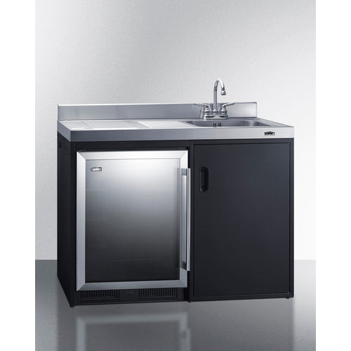 Summit - 48" wide kitchenette with beverage center (no cooking) - CK48NCSINKR