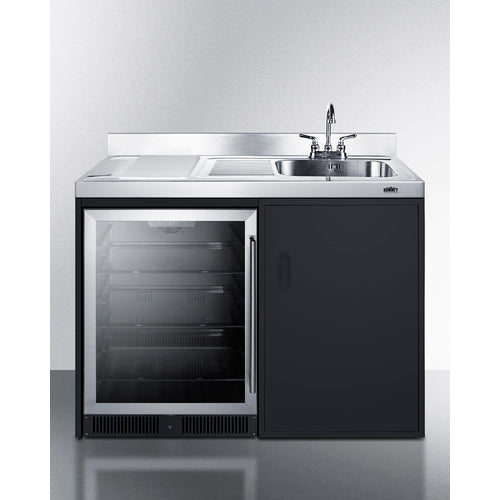 Summit - 48" wide kitchenette with beverage center (no cooking) - CK48NCSINKR