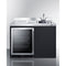 Summit - 48" wide kitchenette with beverage center (no cooking) - CK48NCSINKR