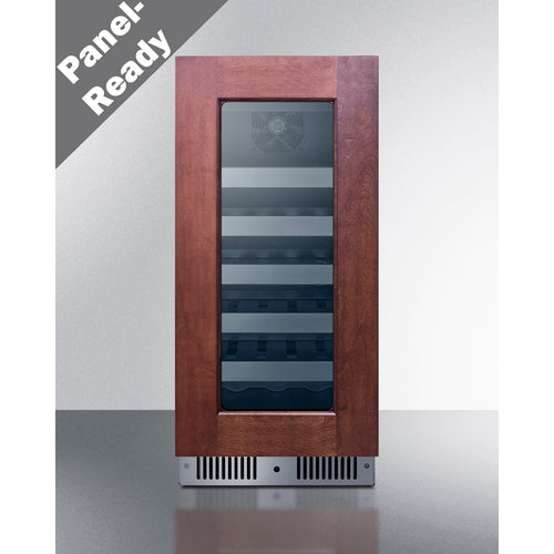 Summit - 15" wide built-in wine cellar with panel-ready glass door - CL155WC1PNR