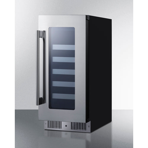 Summit - 15" wide built-in wine cellar with seamless stainless steel door trim - CL155WC1 Summit - 15" wide built-in wine cellar with seamless stainless steel door trim - CL155WC1
