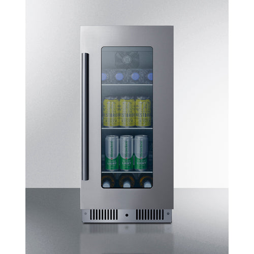 Summit - 15" wide built-in beverage center with seamless stainless steel door trim - CL156BV1 Summit - 15" wide built-in beverage center with seamless stainless steel door trim - CL156BV1