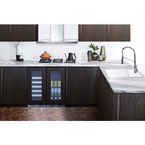Summit - 15" wide built-in wine cellar with panel-ready glass door - CL155WC1PNR Summit - 15" wide built-in wine cellar with panel-ready glass door - CL155WC1PNR