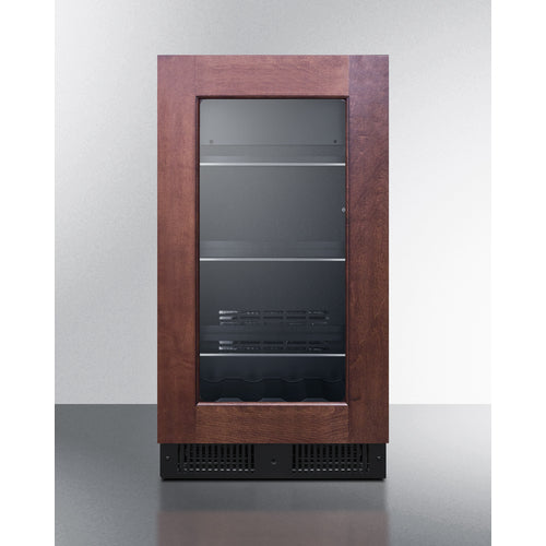 Summit - 18" wide built-in beverage center with panel-ready glass door - CL181WBVPNR