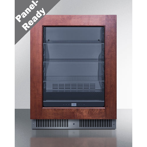 Summit - 24" wide premium built-in undercounter beverage center with panel-ready glass door - CL24BV1PNR