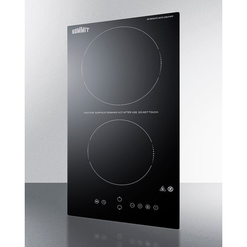 Summit - 12" Wide 230V 2-Burner Radiant Cooktop With Safety Shutoff - CRH2BT30230 Summit - 12" Wide 230V 2-Burner Radiant Cooktop With Safety Shutoff - CRH2BT30230