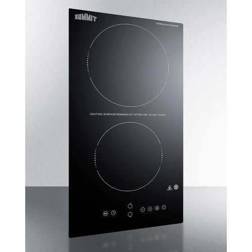 Summit - 12" Wide 230V 2-Burner Radiant Cooktop With Safety Shutoff - CRH2BT30230 Summit - 12" Wide 230V 2-Burner Radiant Cooktop With Safety Shutoff - CRH2BT30230