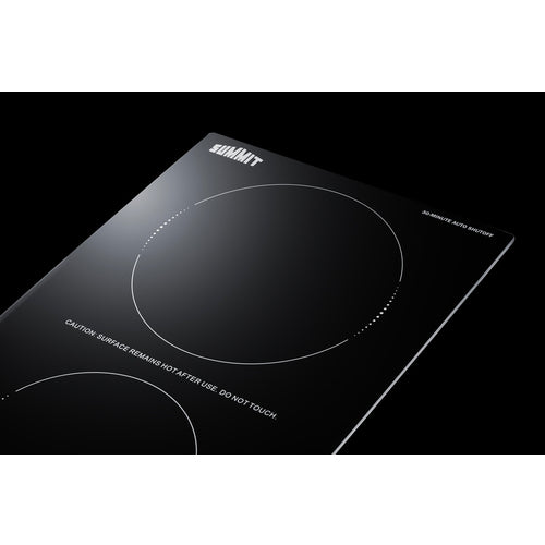 Summit - 12" Wide 230V 2-Burner Radiant Cooktop With Safety Shutoff - CRH2BT30230 Summit - 12" Wide 230V 2-Burner Radiant Cooktop With Safety Shutoff - CRH2BT30230