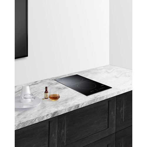 Summit - 12" Wide 115V 2-Burner Radiant Cooktop With Safety Shutoff