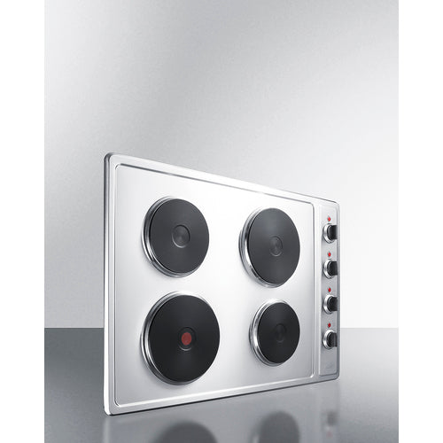 Summit - 30" Wide 208/240V 4-Burner Solid Disk Cooktop