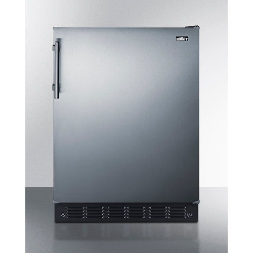 Summit - 24" wide ADA height European refrigerator-freezer - CT66BK2SSADA Summit - 24" wide ADA height European refrigerator-freezer - CT66BK2SSADA