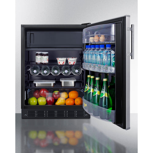 Summit - 24" wide undercounter European refrigerator-freezer - CT66BK2SS Summit - 24" wide undercounter European refrigerator-freezer - CT66BK2SS