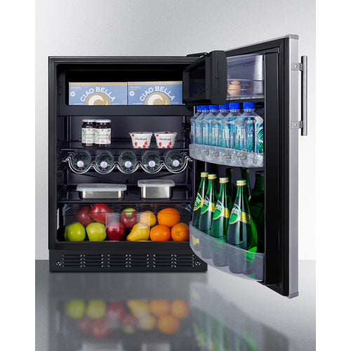 Summit - 24" wide undercounter European refrigerator-freezer - CT66BK2SS Summit - 24" wide undercounter European refrigerator-freezer - CT66BK2SS