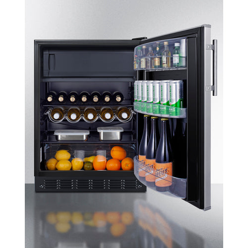 Summit - 24" wide undercounter European refrigerator-freezer - CT66BK2SS Summit - 24" wide undercounter European refrigerator-freezer - CT66BK2SS