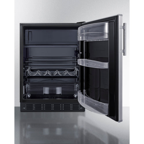 Summit - 24" wide undercounter European refrigerator-freezer - CT66BK2SS Summit - 24" wide undercounter European refrigerator-freezer - CT66BK2SS