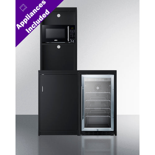 Summit - 43" wide casework suite with refrigerator, microwave, and cabinets - CWSUITE43G