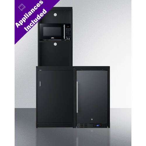 Summit - 43" wide casework suite with refrigerator, microwave, and cabinets - CWSUITE43R