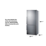 Summit - 28" Wide Bottom Freezer Refrigerator Summit - 28" Wide Bottom Freezer Refrigerator