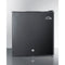 Summit - Compact solid door minibar in black with front lock - MB41B