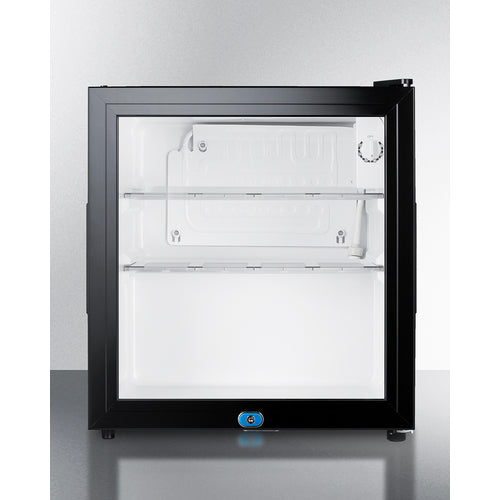 Summit - Compact glass door minibar with front lock - MB43GL