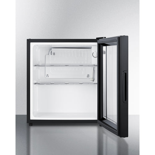 Summit - Compact glass door minibar with front lock - MB43GL