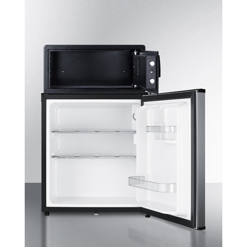 Summit - Stainless steel door minibar, hotel safe, and stacking kit - MBSAFESS