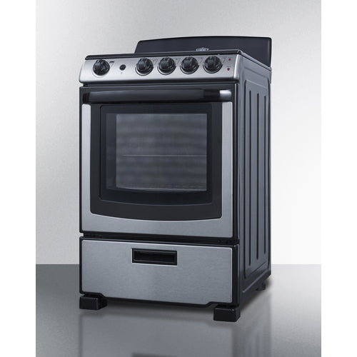 Summit - 24" wide electric coil top range in stainless steel - PROEL24SS Summit - 24" wide electric coil top range in stainless steel - PROEL24SS