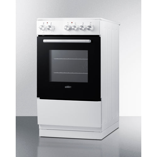 Summit - 20" wide smooth-top electric range in white - REXT20W Summit - 20" wide smooth-top electric range in white - REXT20W