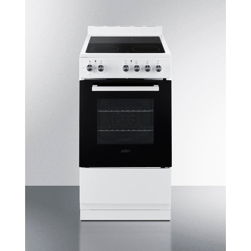 Summit - 20" wide smooth-top electric range in white - REXT20W Summit - 20" wide smooth-top electric range in white - REXT20W