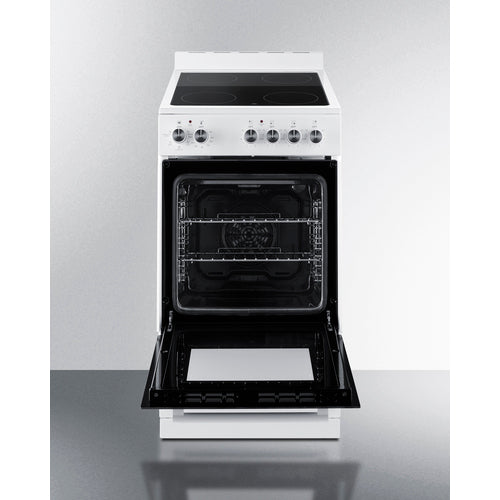 Summit - 20" wide smooth-top electric range in white - REXT20W Summit - 20" wide smooth-top electric range in white - REXT20W