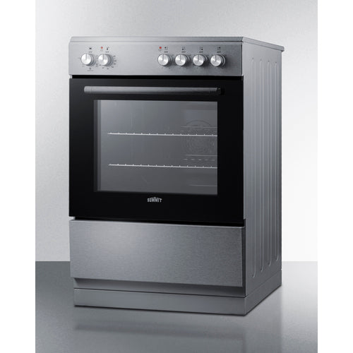 Summit - 24" wide smooth-top electric range in stainless steel - REXT24SS Summit - 24" wide smooth-top electric range in stainless steel - REXT24SS