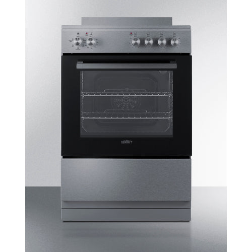 Summit - 24" wide smooth-top electric range in stainless steel - REXT24SS Summit - 24" wide smooth-top electric range in stainless steel - REXT24SS